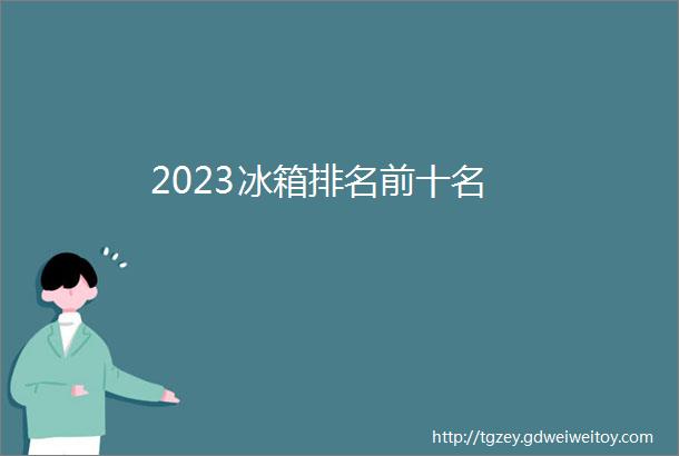 2023冰箱排名前十名